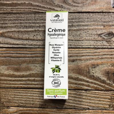 Crème visage hypoallergénique