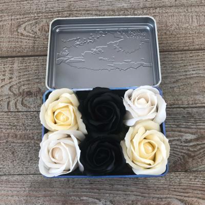 Ensemble rose de savon Noire, blanche et ivoire et une jolie petite boite