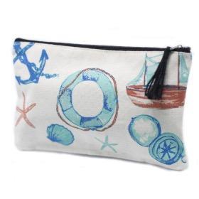 Petite pochette Zip à motif marine