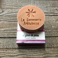 Savon artisanal ardeche lavande geranium