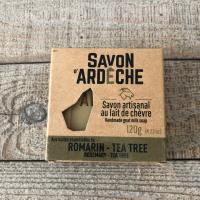 Savon au lait de chevre romarin tee tree