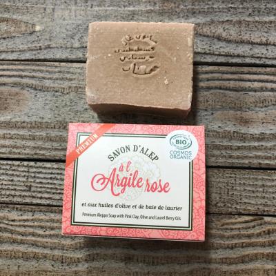 Savon d'Alep à l'argile rose